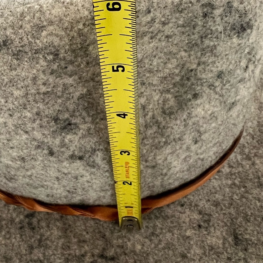 Felt wool fedora 100% Wool Hat womens leather Boho L rancher - Picture 15 of 16